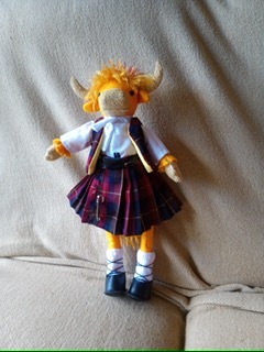 Hector the highland bull, made by Caroline for Jan P